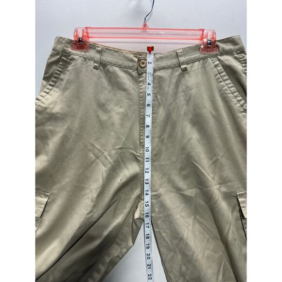 Brooklyn Xpress Men's Cargo Shorts, Size 38, Beige, Cotton/Polyester Blend - Picture 5 of 8